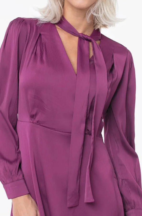 Molly Bracken Satin Tie Dress