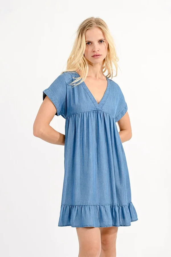 Ladies Woven Denim Dress
