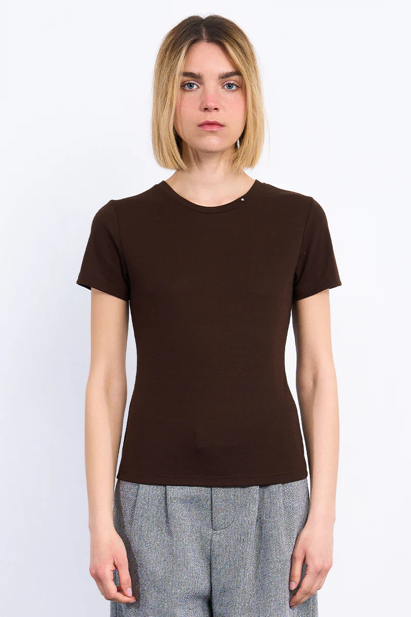 Molly Bracken Diamond Chocolate Slub Tee