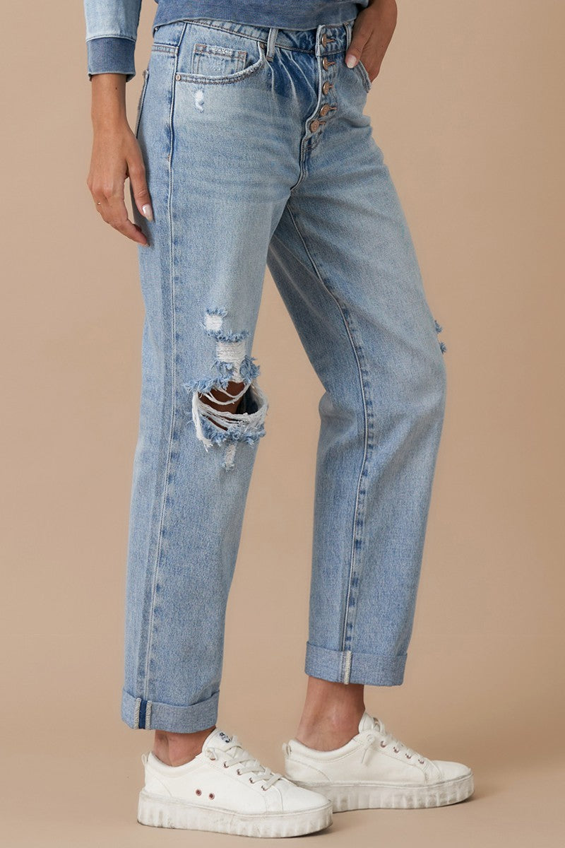 Denim Lab Cuffed Cuties Rolled Up Boyfriend Jeans