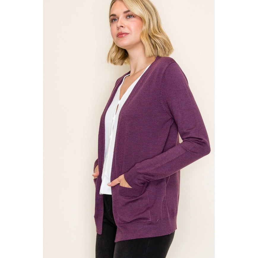 2FER V Neck Sweater Cardigan