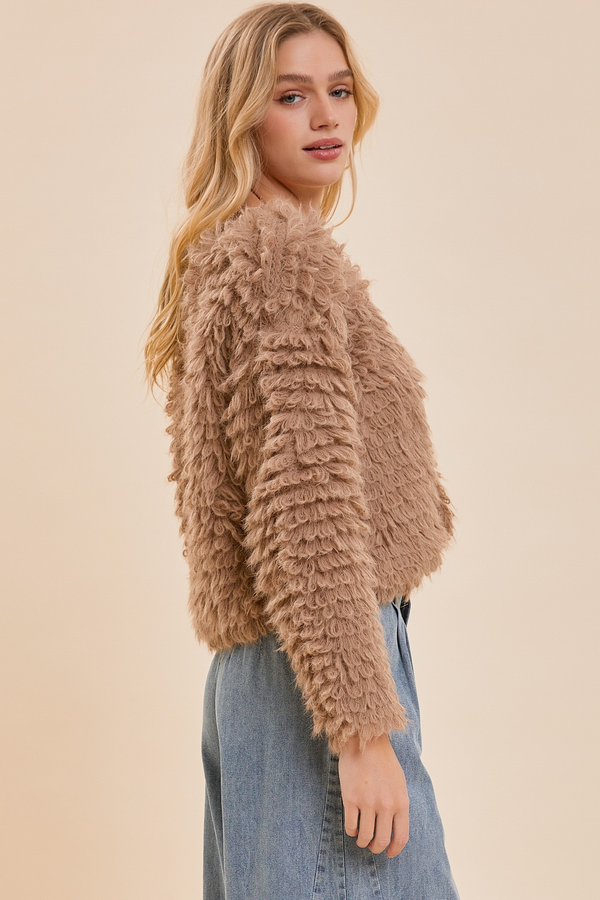 Flying Solo Fuzzy Knit Cardigan