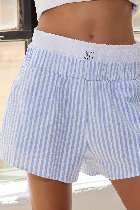 Seersucker Banded Boxer Pants & Shorts