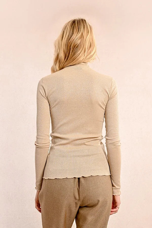 Molly Bracken Golden Beige Turtleneck