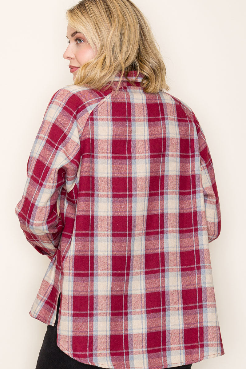 Plaid Button-Down Shirt