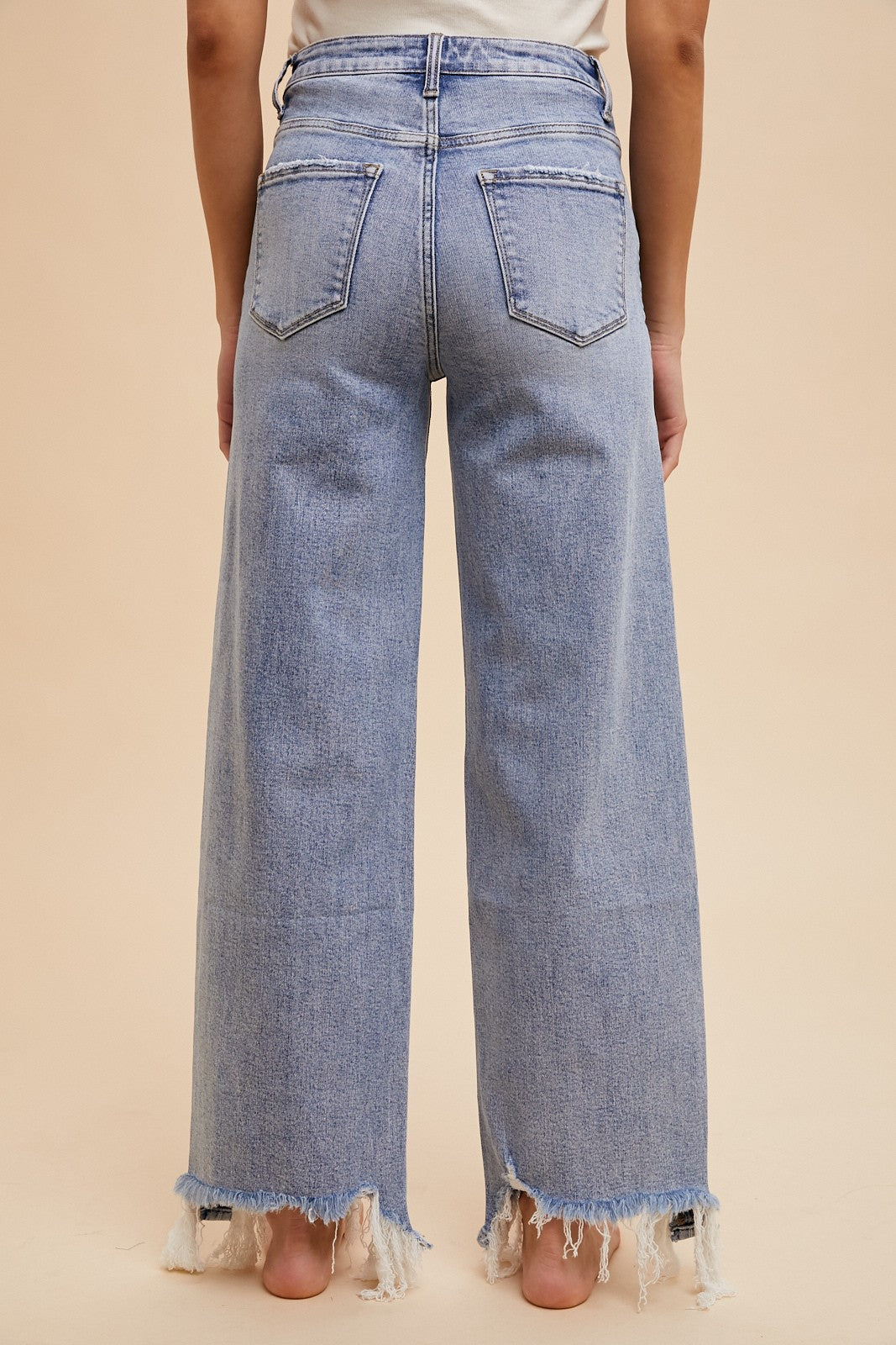 AnnieWear Asymmetrical Hem Jeans