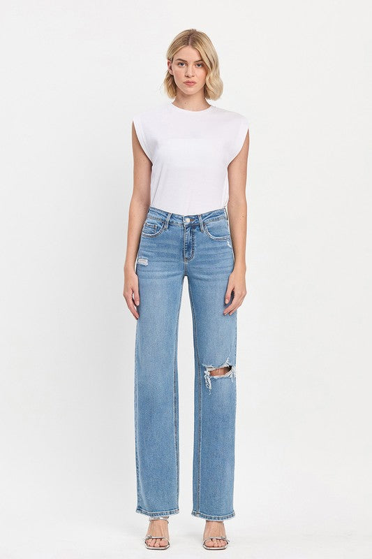 LOVERVET BY VERVET SLIM WIDE JEANS