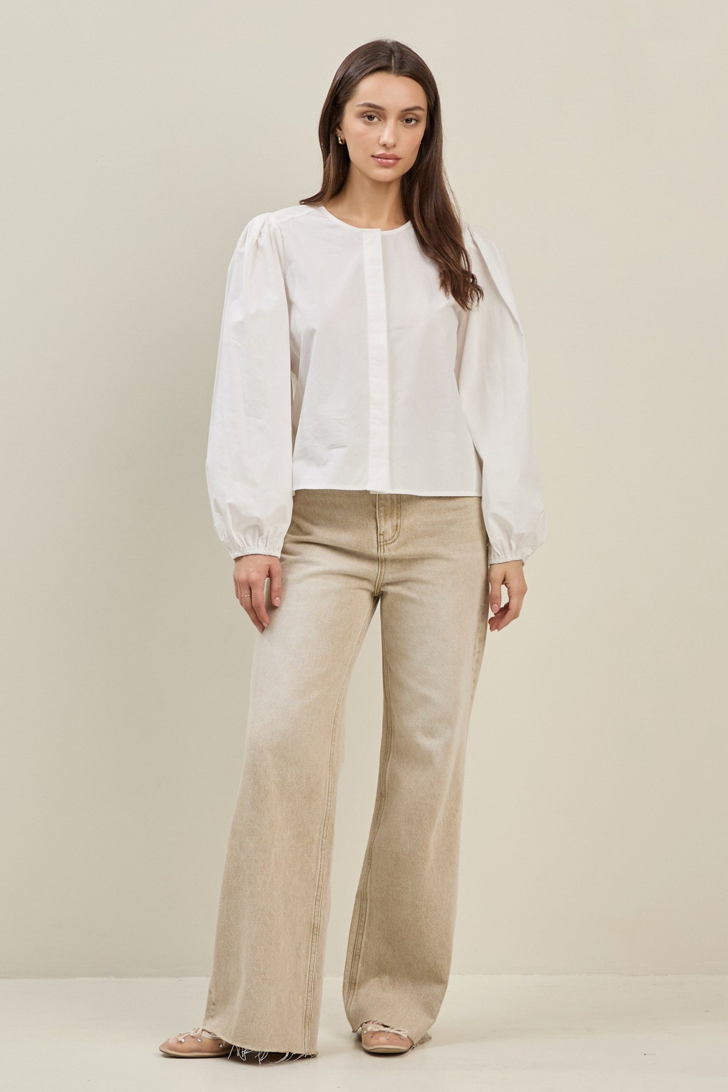 VaVoom Cotton White Blouse