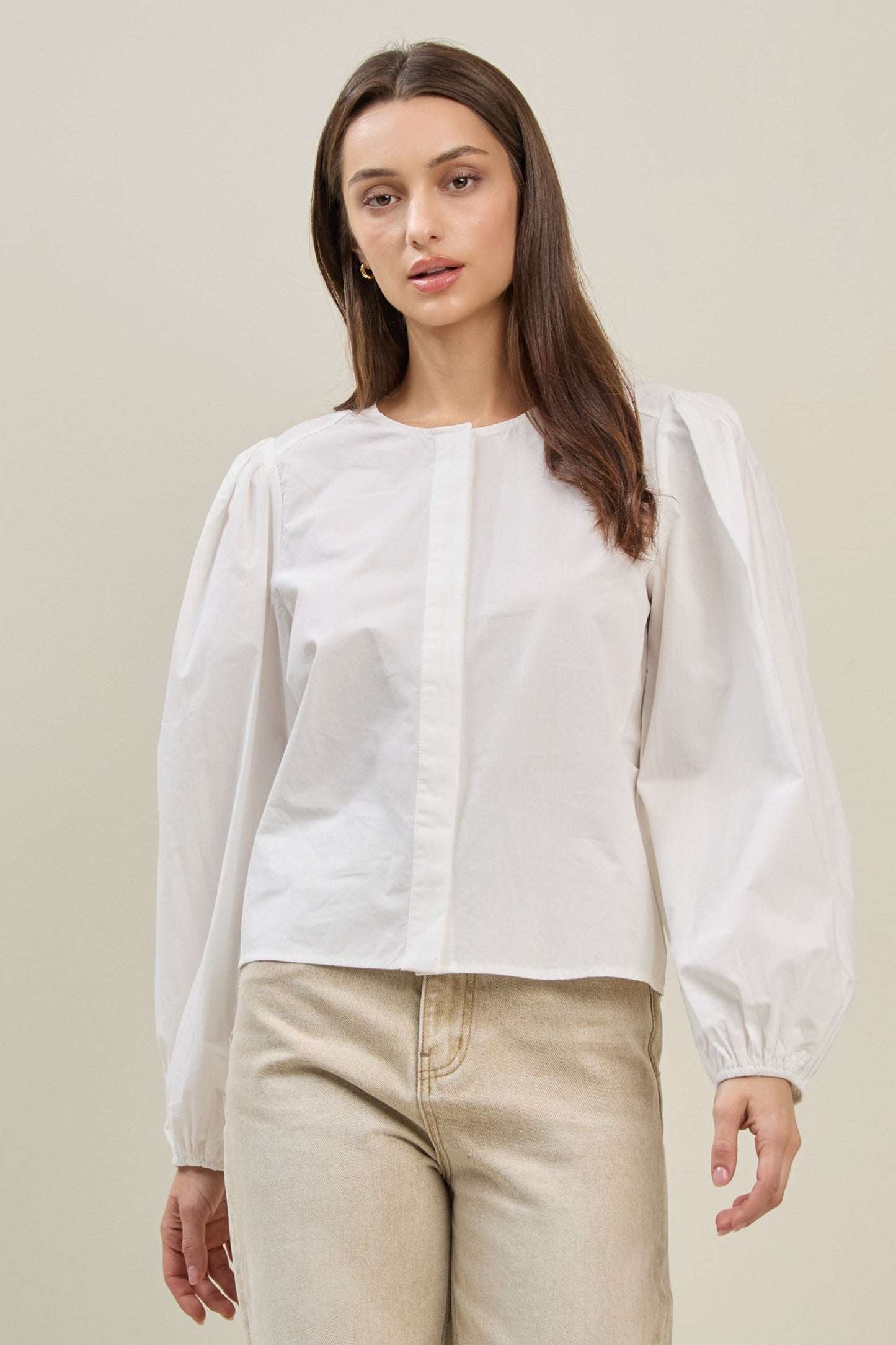 VaVoom Cotton White Blouse
