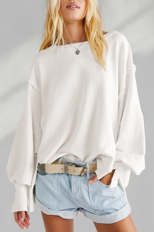 Oversized Sweatshirt with Slouchy Fit