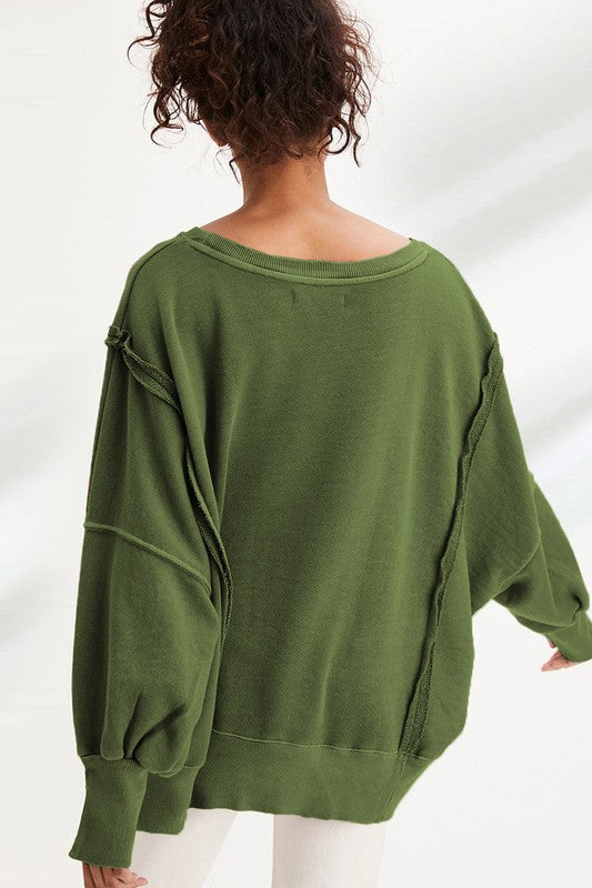 Oversized Sweatshirt with Slouchy Fit