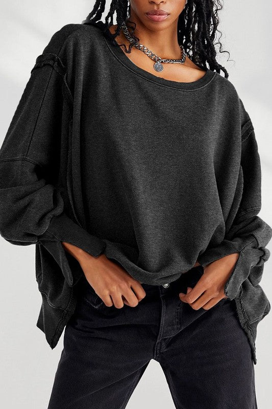 Oversized Sweatshirt with Slouchy Fit