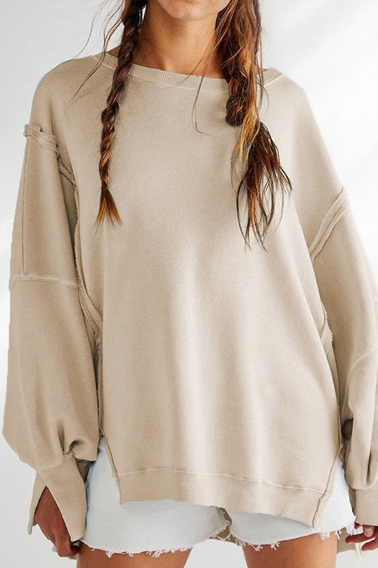 Oversized Sweatshirt with Slouchy Fit