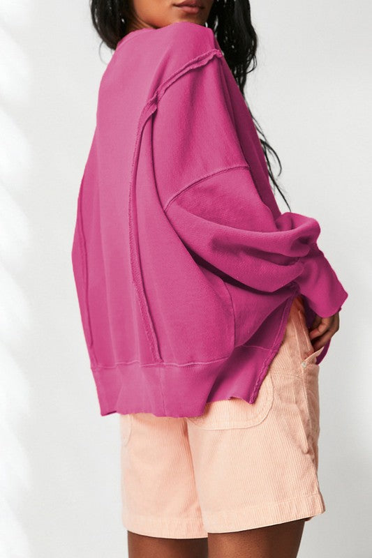 Oversized Sweatshirt with Slouchy Fit