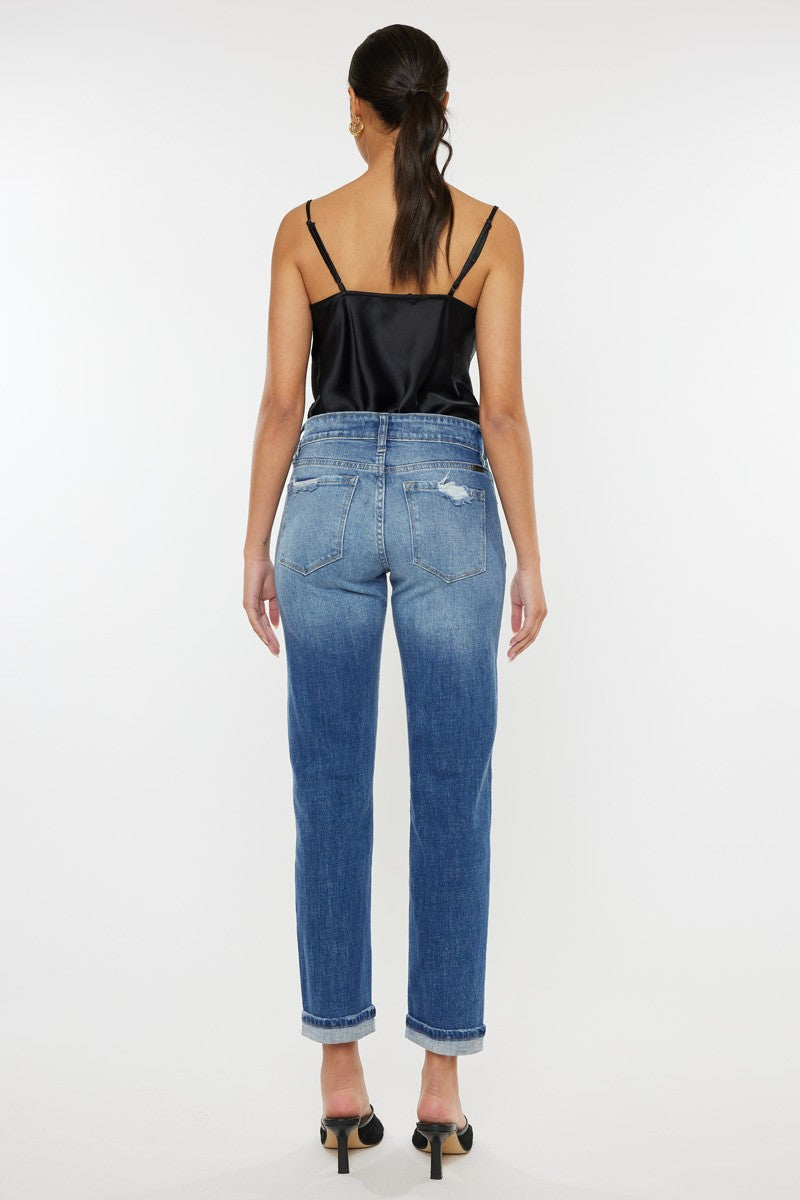 KanCan Mid Rise Boyfriend Fit Jeans