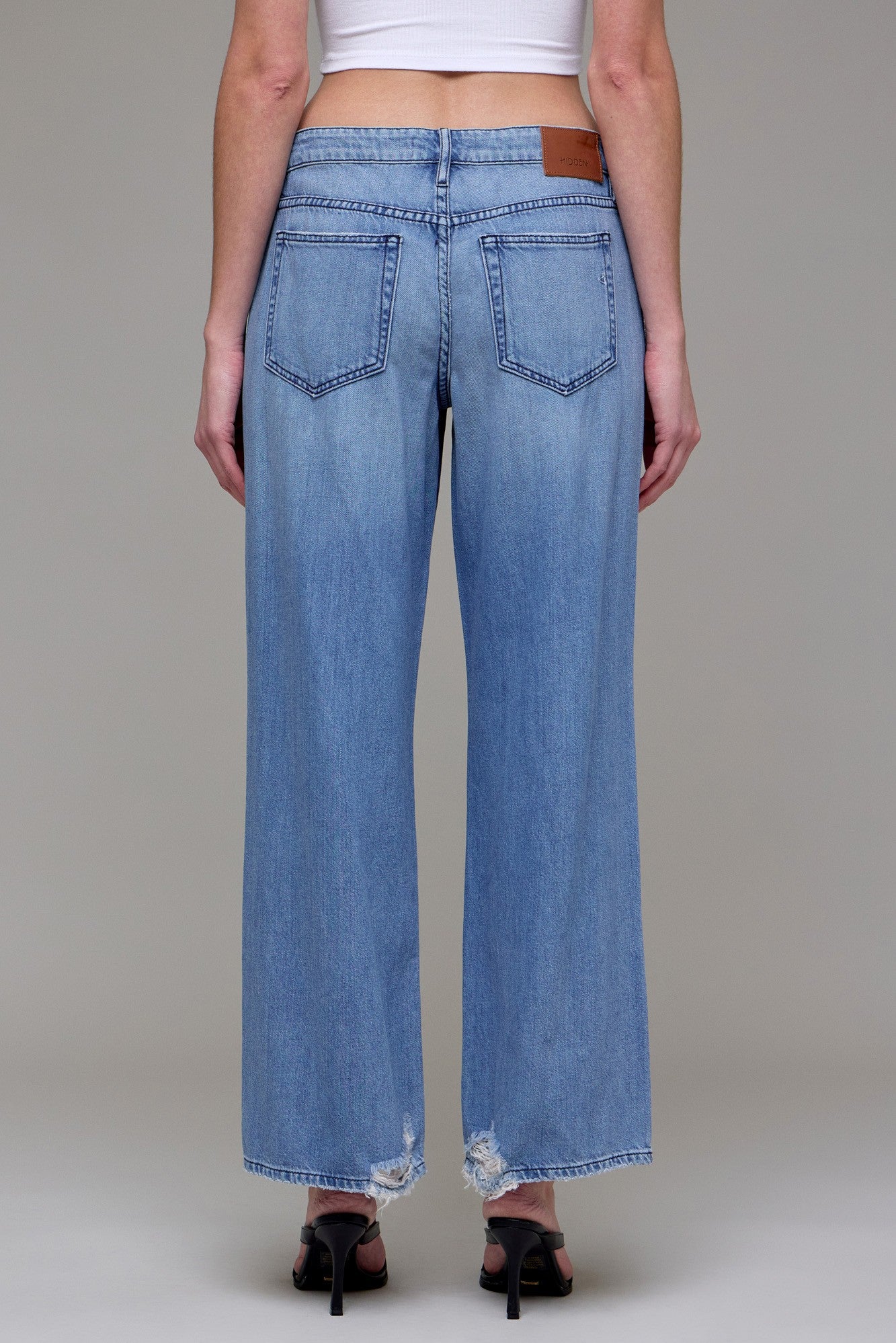 Hidden Jeans Mid Rise Wide Pant