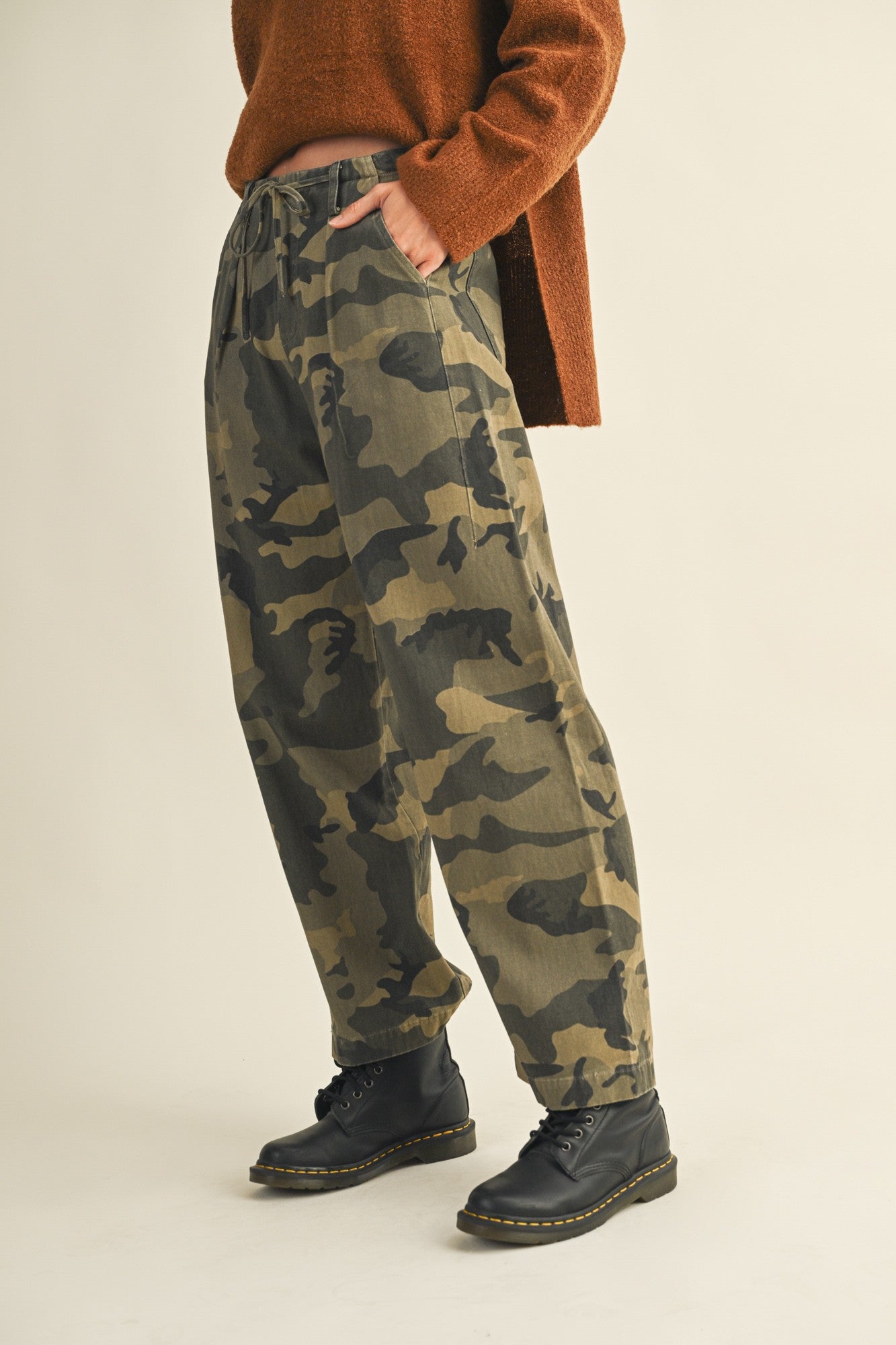 Drawstring Camo Pants