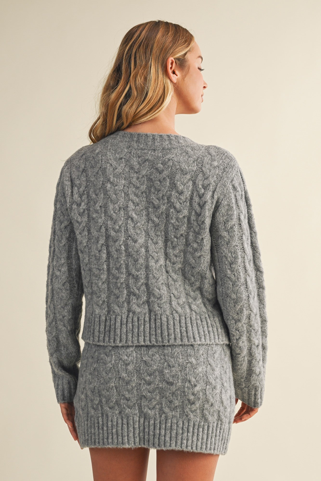 Grade & Gather Cable Sweater Cardigan