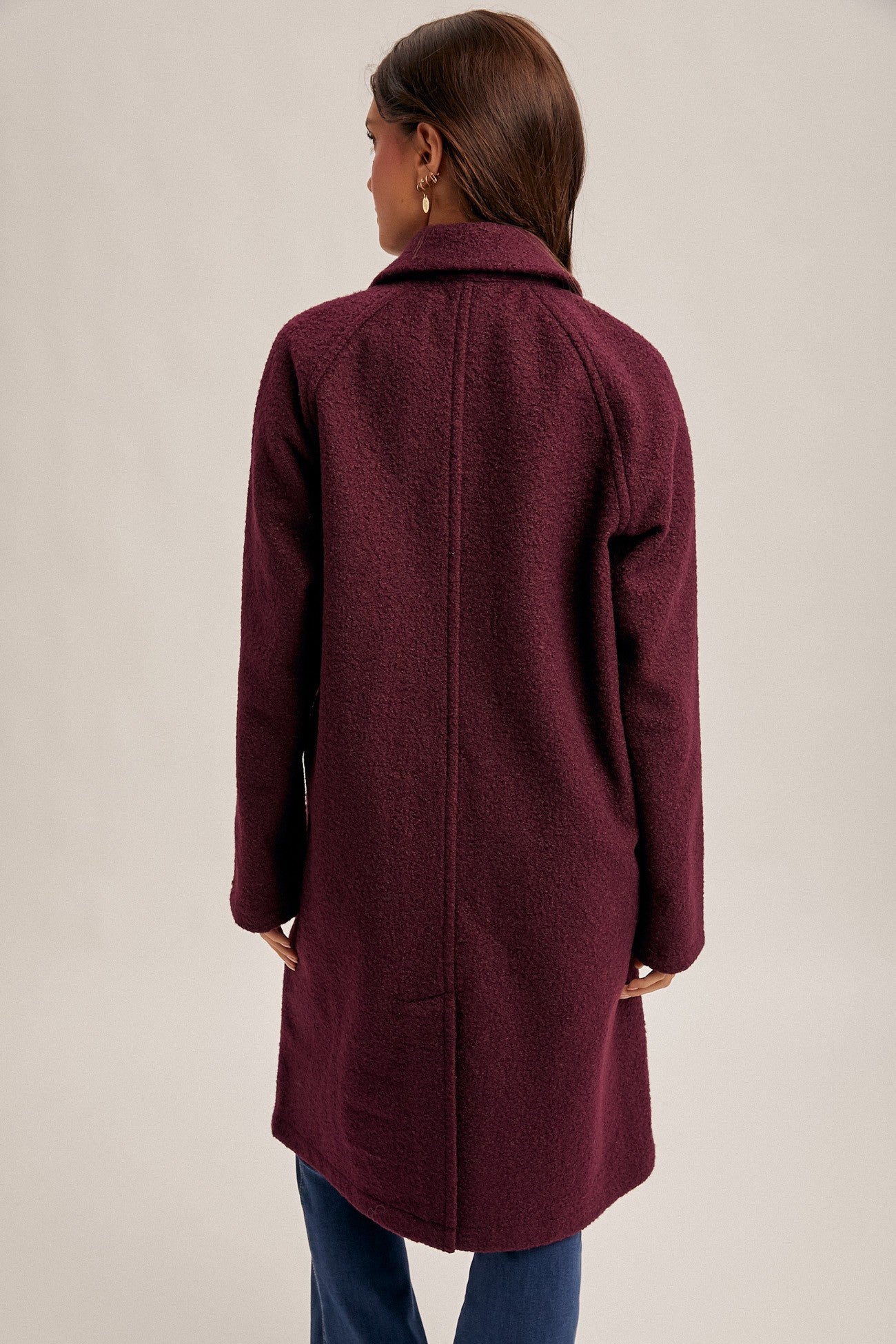 Teddy Textured Button Down Coat
