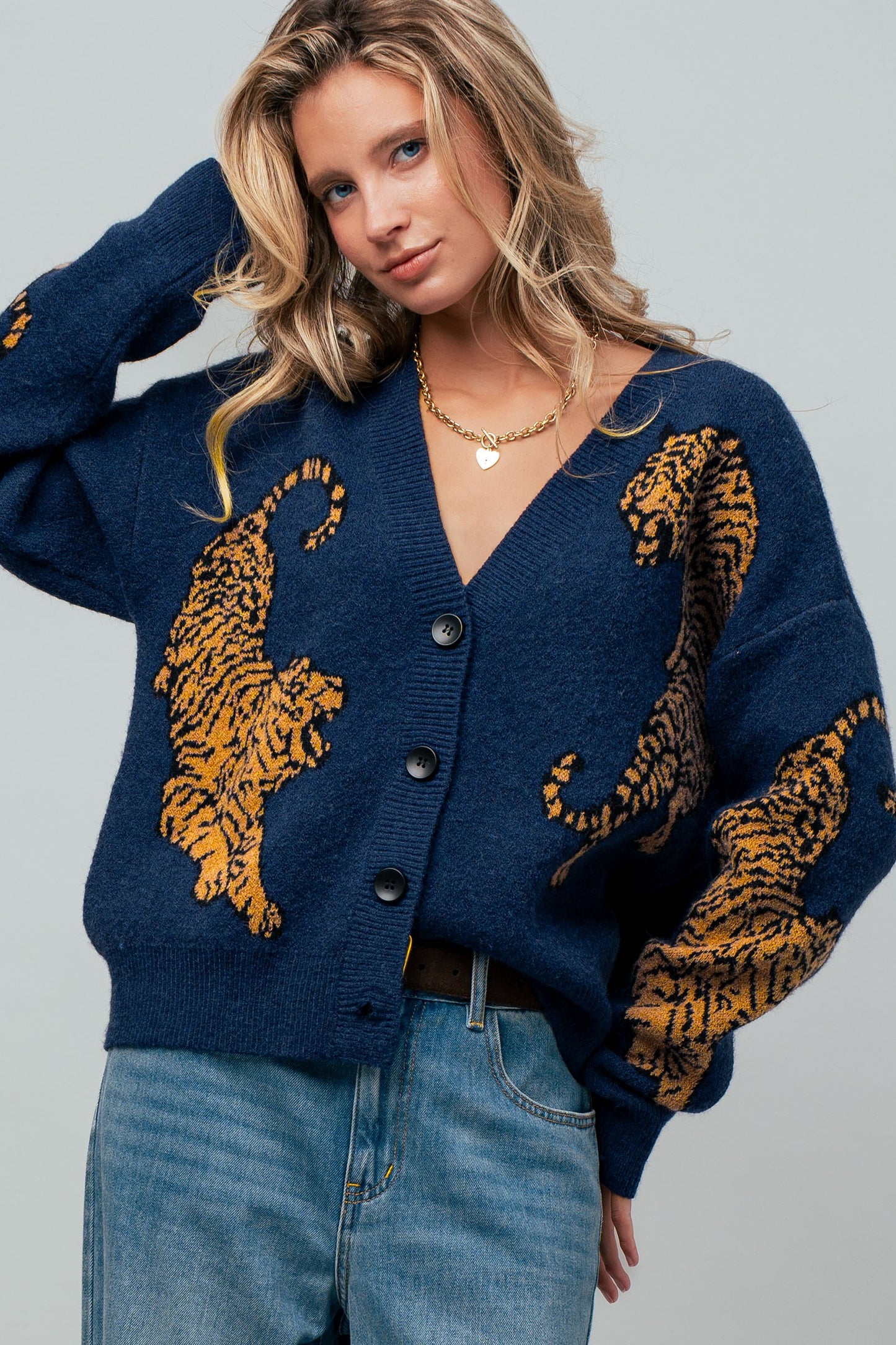 Wild Tiger Knit Cardigan