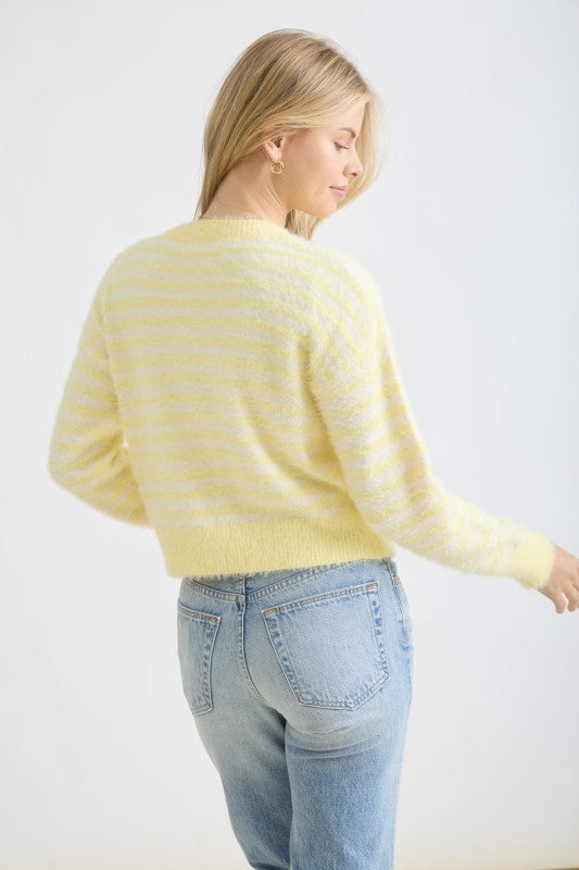 Butter Button Down Fuzzy Knit Cardigan
