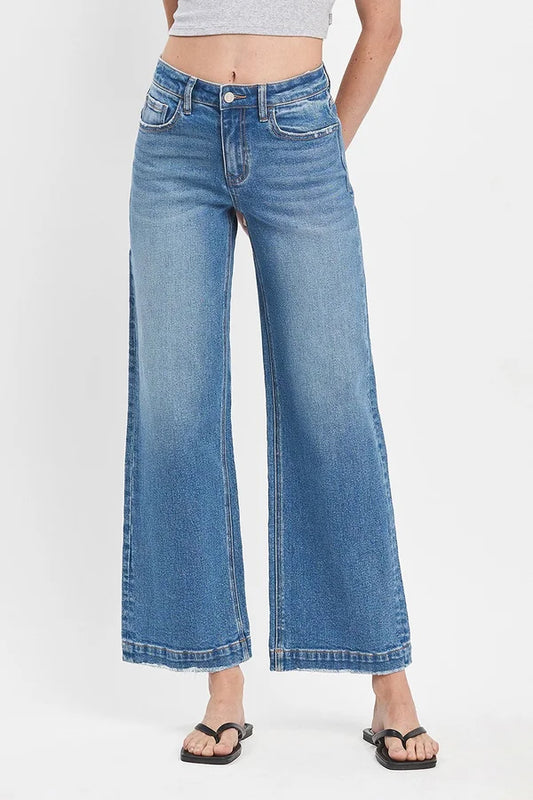 Lovervet by Vervet High Rise Trouser Wide Jeans