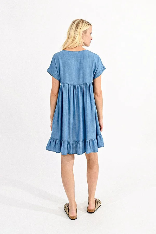 Ladies Woven Denim Dress