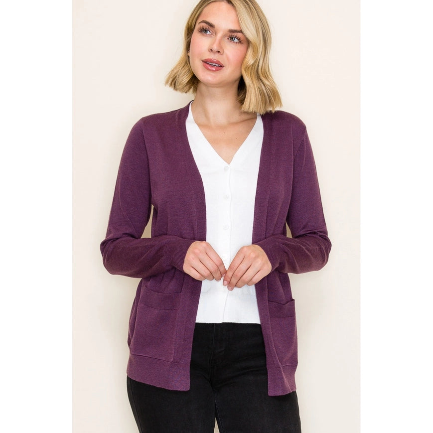 2FER V Neck Sweater Cardigan
