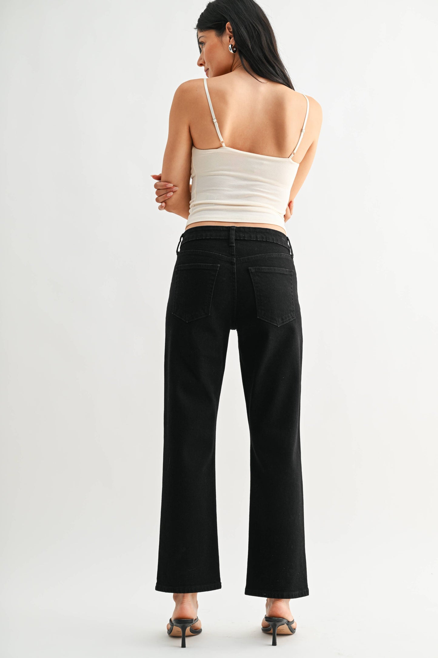 Just USA Black 90's Stretch Straight Jeans