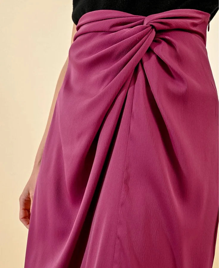 Molly Bracken Satin Knot Skirt