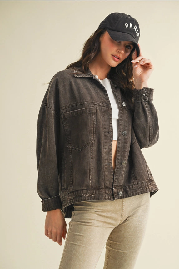 Brown Back Pleated Jacket