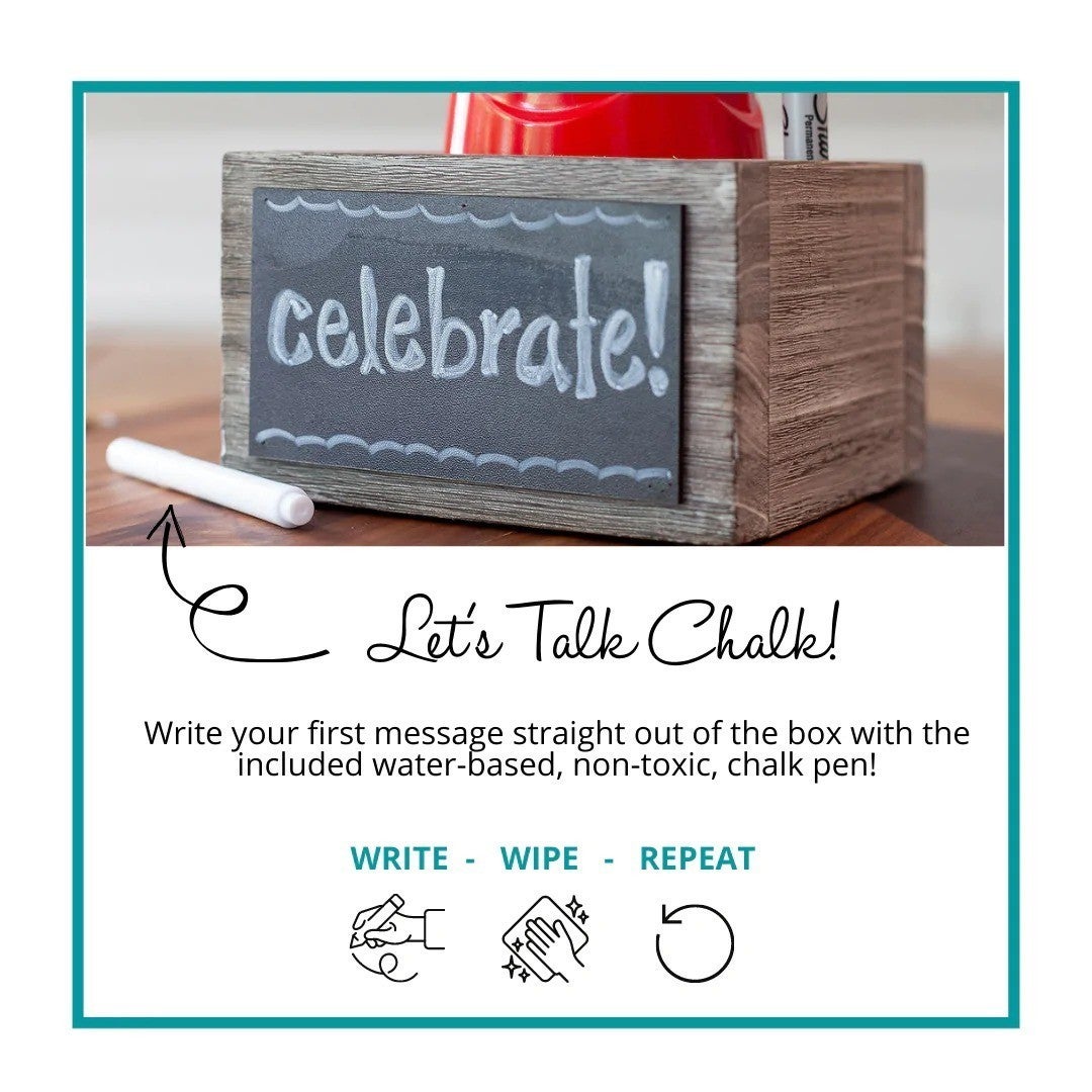 Squared Up Rustic Touch Cup & Marker Holder