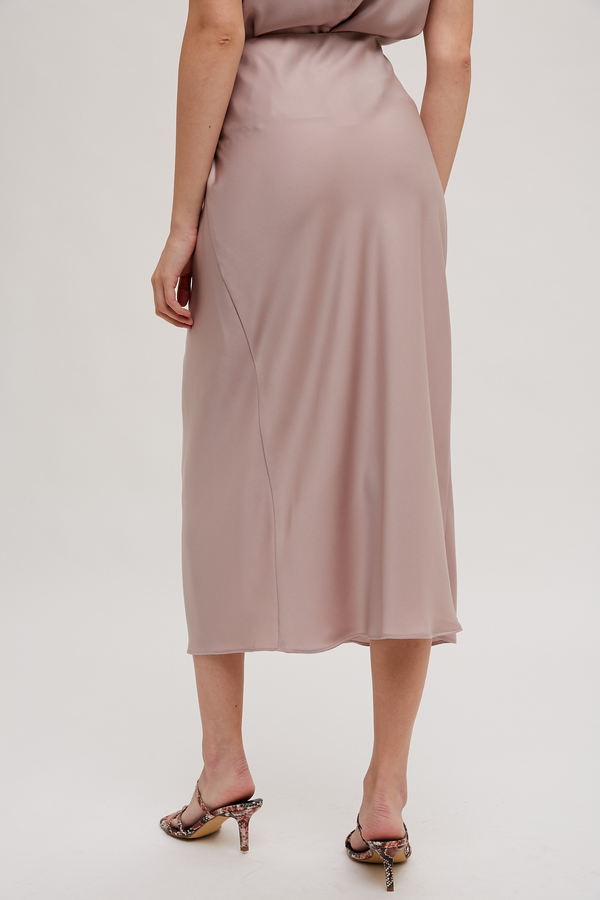 Easy Days Satin Midi Skirt