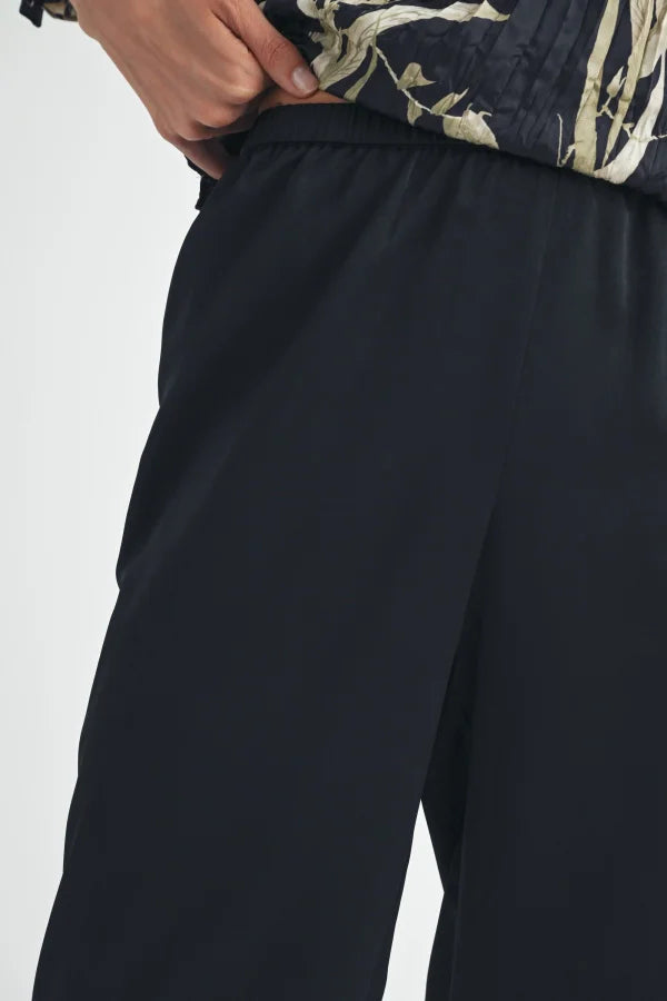 Black Satin Pants