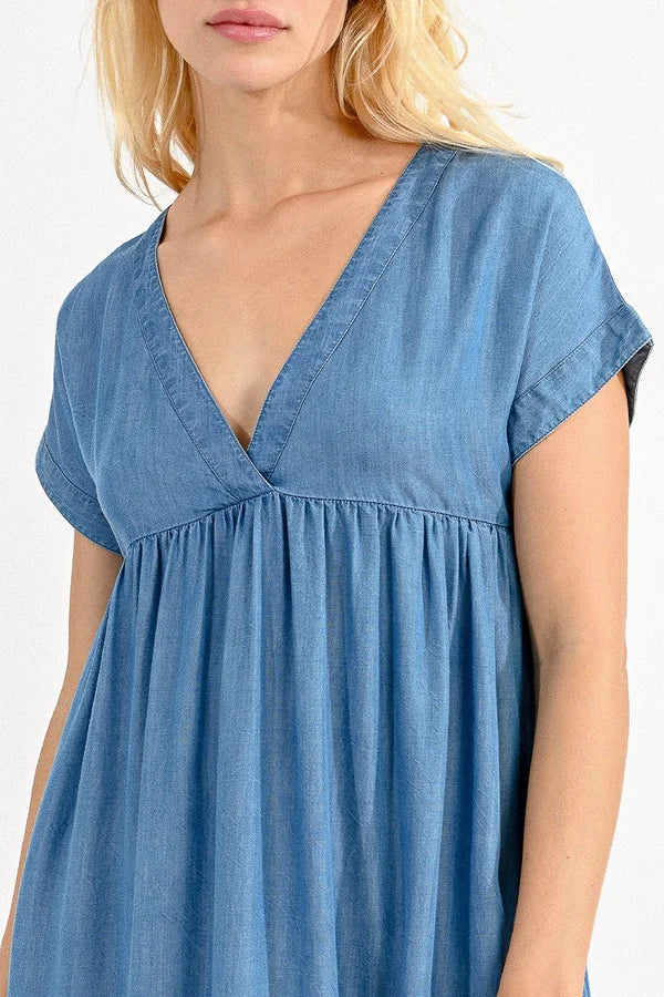 Ladies Woven Denim Dress
