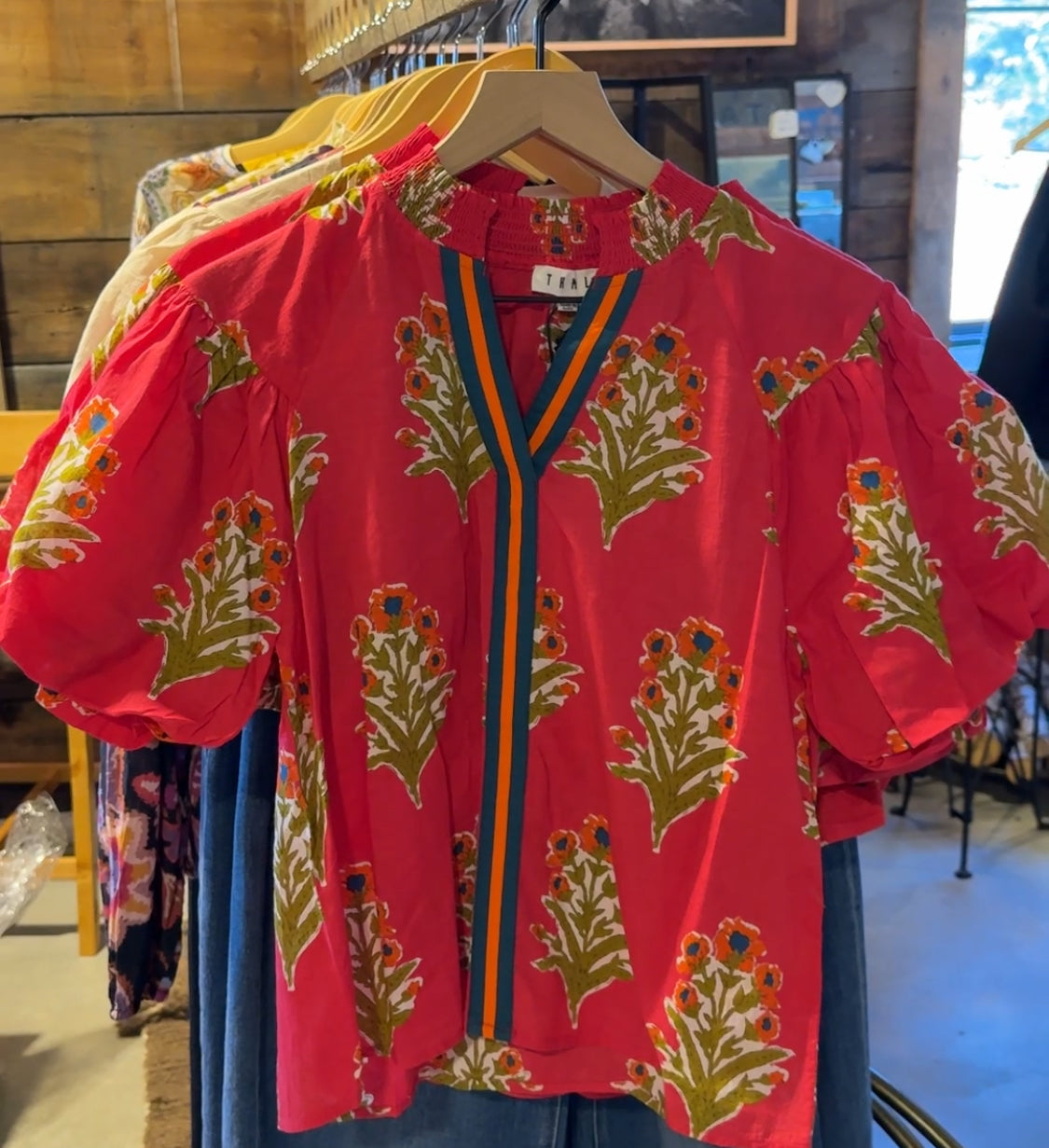 Puff Sleeve Floral Top