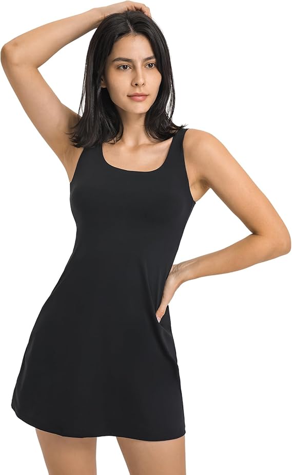 Active Mini Dress W/Built in Shorts