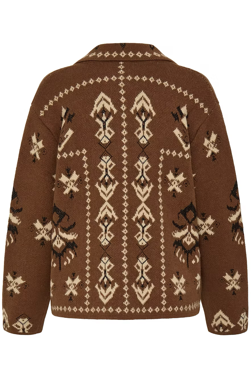 Western Jacquard Cardigan