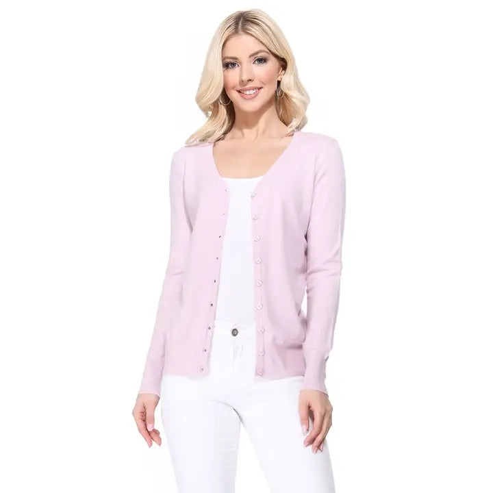 WOMEN'S V NECK CARDIGAN