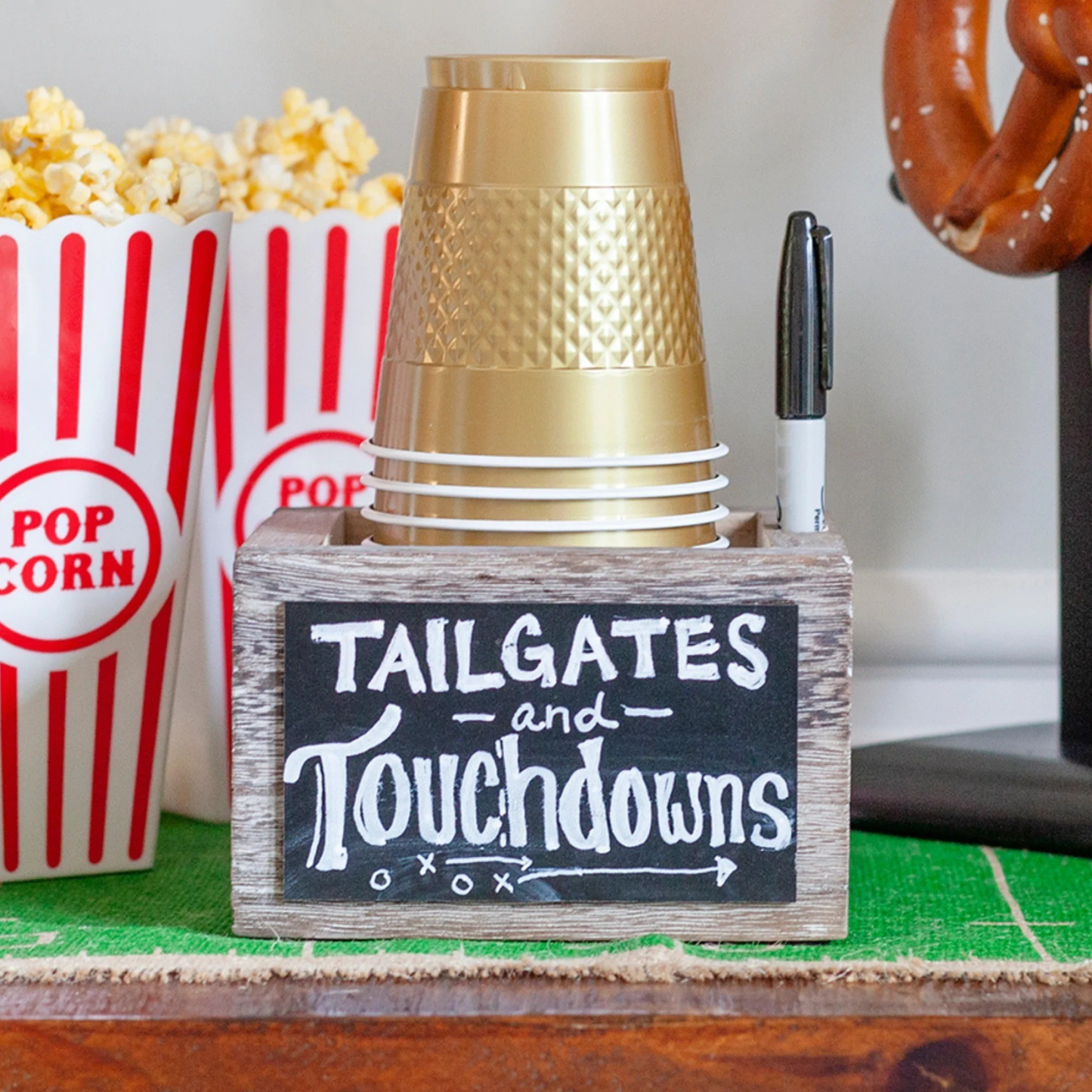Squared Up Rustic Touch Cup & Marker Holder