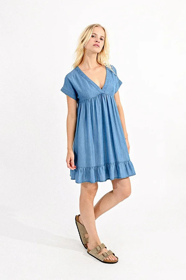 Ladies Woven Denim Dress