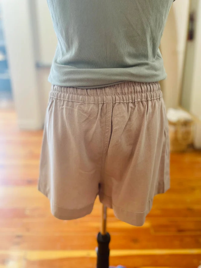 Cool Summer Drawstring Waist Linen Shorts