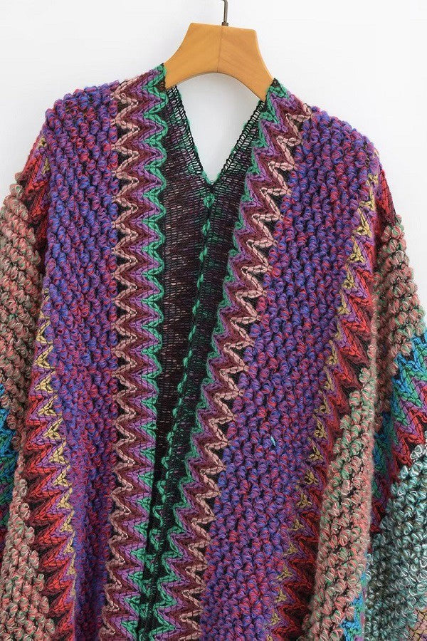 Not Left Behind Open Front Poncho