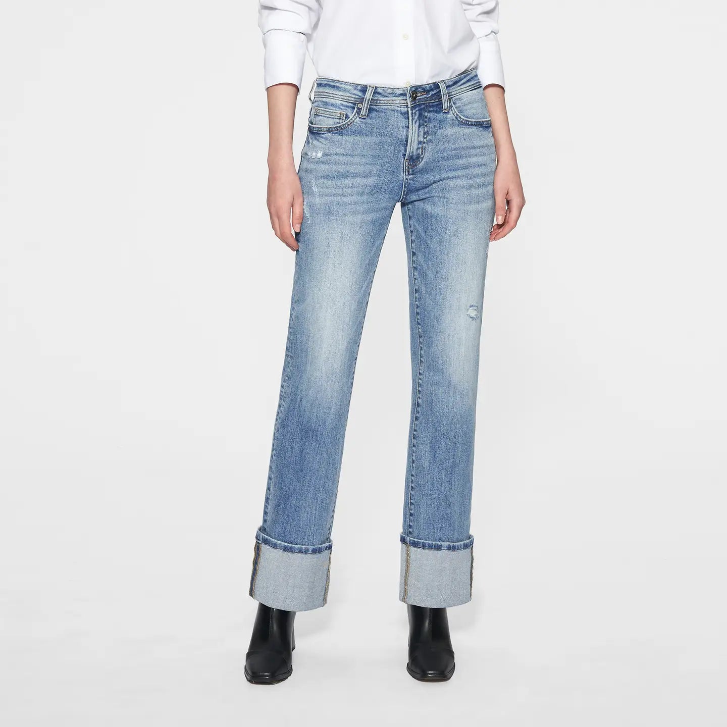 Bayeas Mid Rise Straight Jeans
