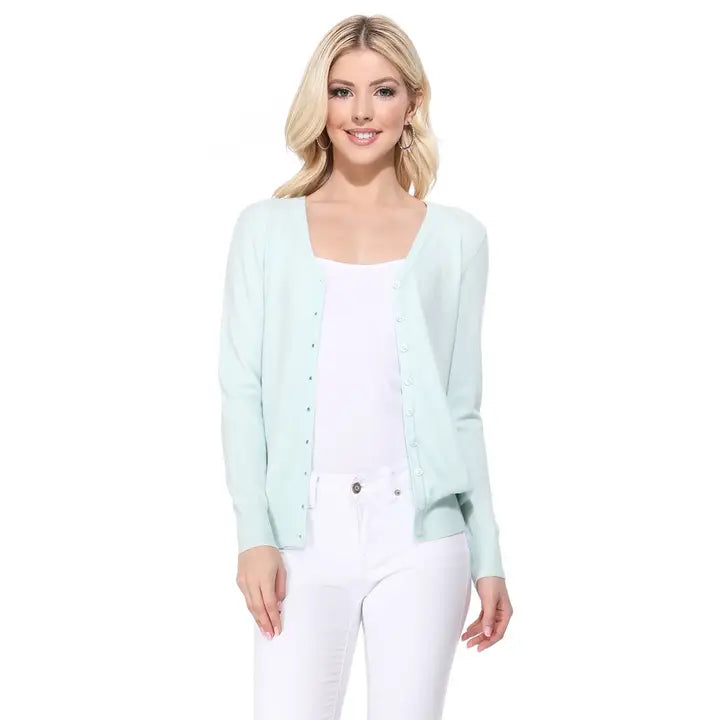WOMEN'S V NECK CARDIGAN