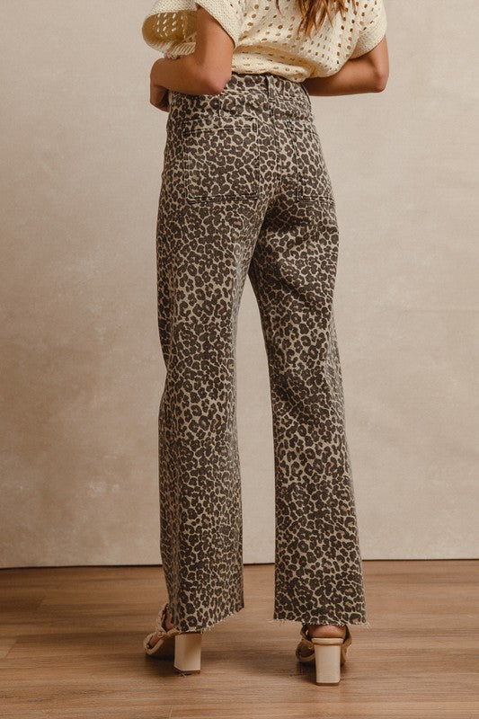 Leopard Luxe Wide-Leg Pants