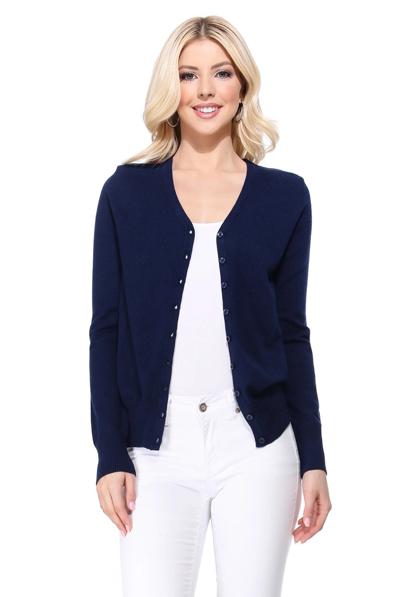 WOMEN'S V NECK CARDIGAN