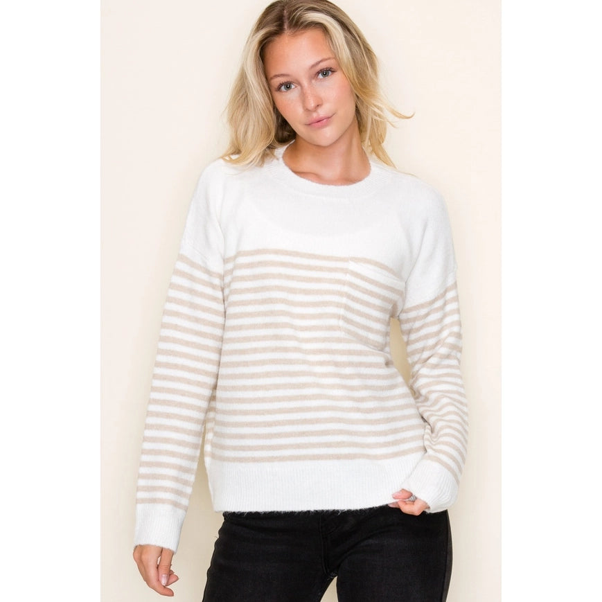 Color Block Striped Sweater