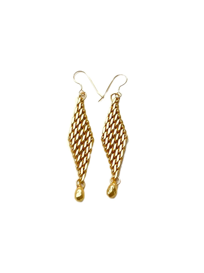 Flapper-S - Earrings with Nugget Drop