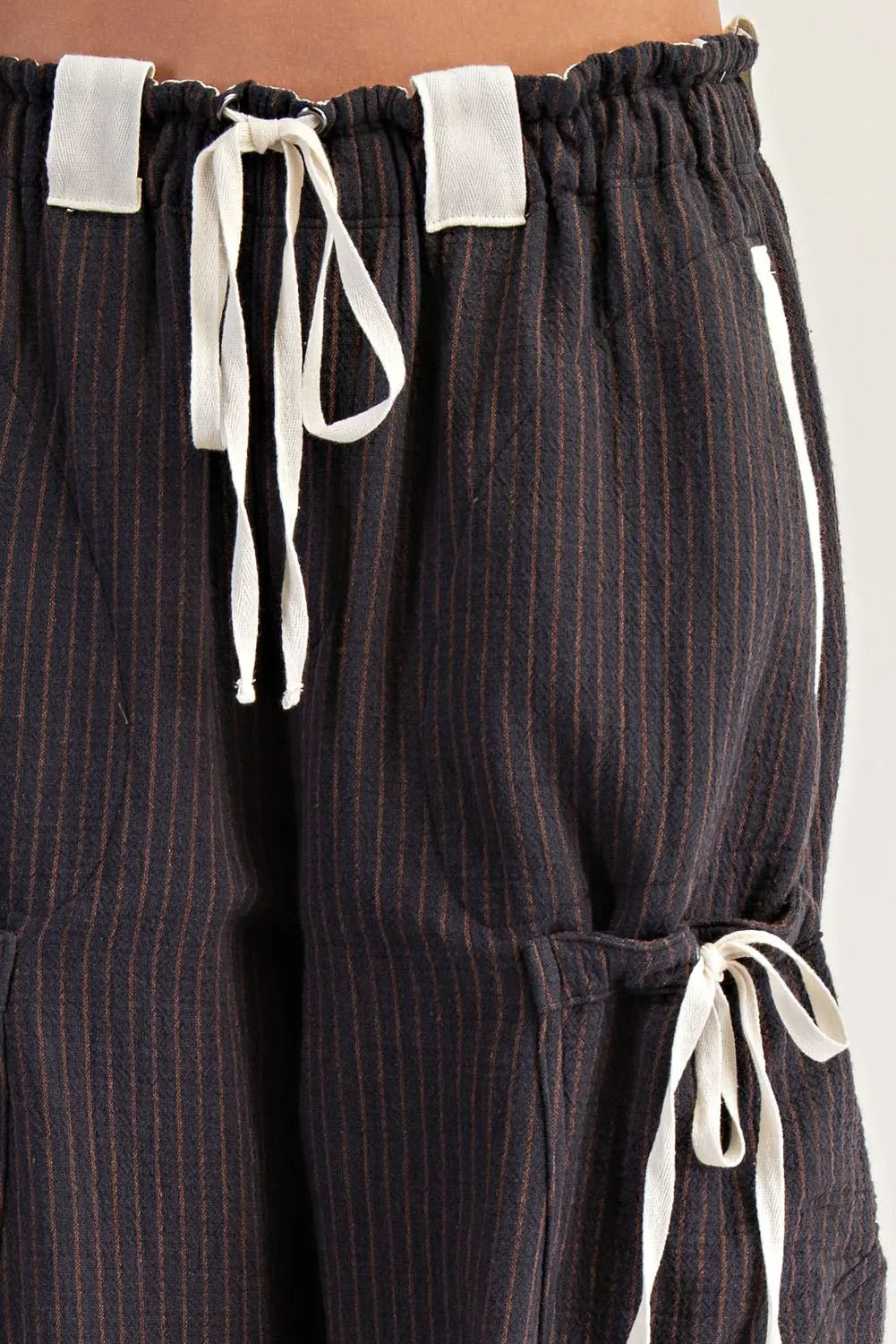 Striped Drawstring Jogger Pants